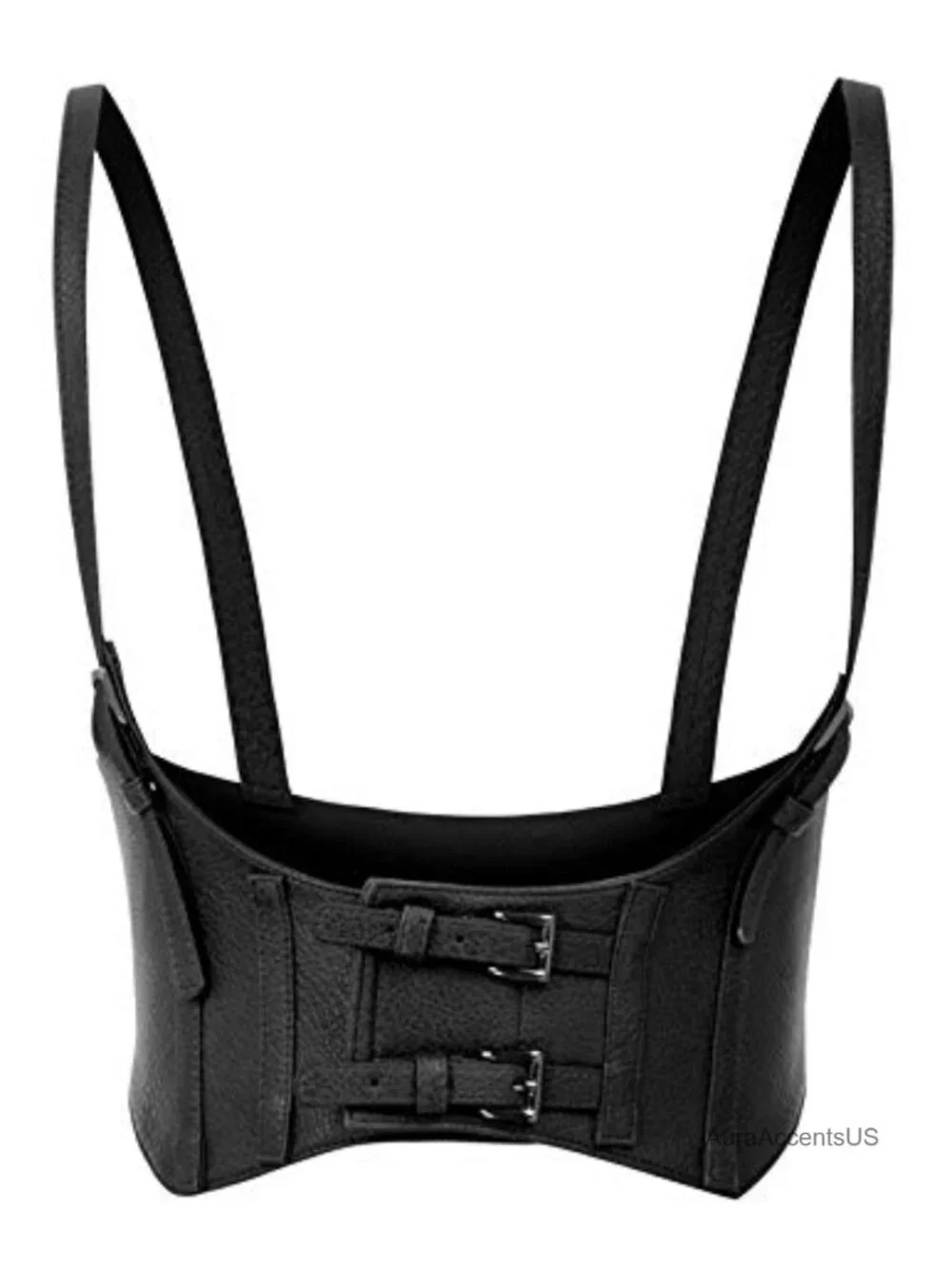 Faux Leather Underbust Corset Belt with Velcro Closure Steampunk